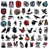 50PCS Funny Crow Stickers, Cool Raven Bird Stickers for Kids