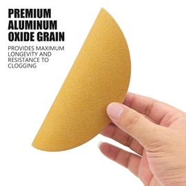 QYQRQF 6 Inch No Hole Sanding Discs, 120 Grit Hook & Loop Sandpaper Random Orbital Sand Paper for Metal Woodworking and Automotive, 50pcs