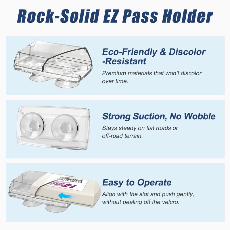 Zeyitian Ez Pass Holder Clear 1 Pack - Super Strong