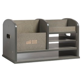 ECR4Kids Tabletop Supplies Storage Center, Teacher Caddy, Grey Wash