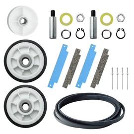 12001541 303373K Dryer Drum Support Roller Kit Dryer Repair Kit, 306508 Drum Bearing Kit, WP6-3700340 Dryer Idler Pulley & WP33002535 Drum Belt, Replacement for Maytag Crosley Dryer Replace Parts