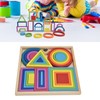 Baby Blocks Stacking Puzzle Set Colorful Wooden Building Blocks Educational
