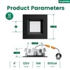 Anyhome 4 Inch Square LED Retrofit Recessed Lights, 5CCT Dimmable,