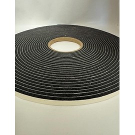 Peak Weather Stripping Tape 3/16 inch Thick Foam x 3/8 inch Wide x 50ft Long Black PVC Foam Tape