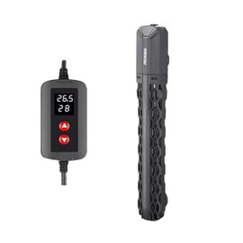 JULIAQUA Aquarium Heater with Temperature Display Eco Heater Adjustable 25W/50W/100W/200W/300W/500W (E-100W)