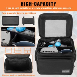 OUUTMEE Carry Bag Compatible with Handheld Steam Cleaner, Adjustable Compartments Steam Cleaner Storage Bag, Travel Bag with Extra Pockets for Accessories