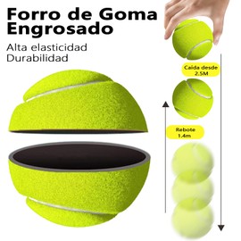 YOWNDSN Entrenador de Tenis, Paqueta de 5 Pelotas de Tenis con Cuerda Desmontable, Tenis de Goma de Alta Elasticidad, Pelota de Competición Profesional para Entrenamiento Deportivo