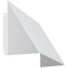 Repa Market 5.5 x 3 Inch White Galvanized Steel Vent