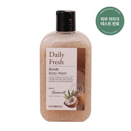 Daily Fresh Scrub Body Wash Coconut 300ml / Moisturizing, Gentle Exfoliation / 데일리 프레시 스크럽 바디워시 코코넛 300ml /촉촉한 저자극 각질케어