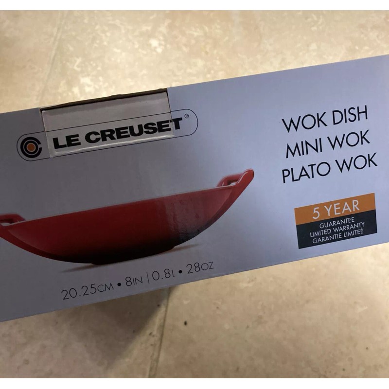 Le Creuset "Cerise" LE CREUSET 8" Stoneware Wok Dish Bowl