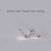 Joseph Brothers Sterling Silver Triangle Tiny Geometric Studs Earrings, 5