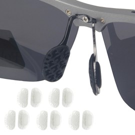 TORWOL Silicone Glasses Nose Pad, 5 Pairs Push-in Anti-Slip Glasses Nosepad, ComfortableEyewear Nose Pieces Pads Replacement for Sunglasses(Hollow,Clear)