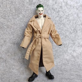 1/12 Scale Clothes Men's Wired Windbreak Coat for 1:12 6inch Action Figure Doll (Khaki)