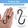 Jeffbaubl 36 Pack Black S Hooks, 2.4 Inch Heavy Duty