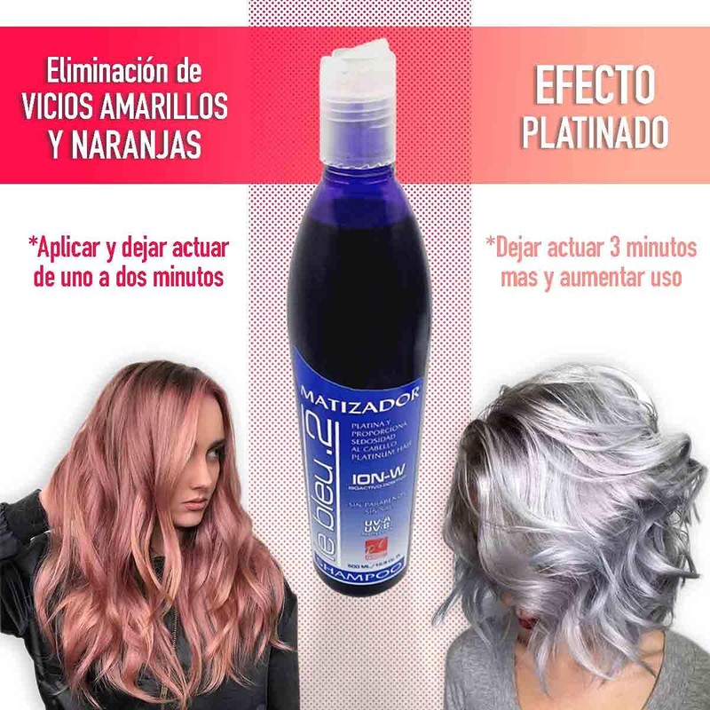 D'Conde Shampoo Matizador Morado Le Bleu Sin Sales Ni Parabenos