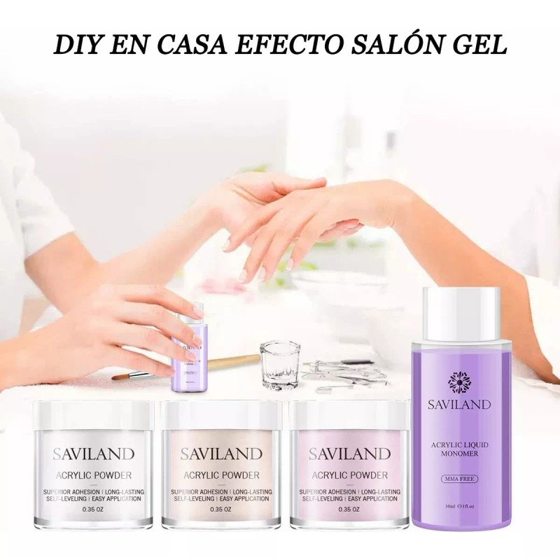 Saviland Kit De Uñas Acrilicas Completo, Extensión De Uñas