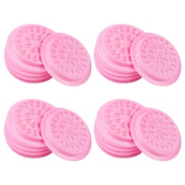 100 Pcs Plastic Eyelash Glue Holders False Eyelash Glue Trays False Lash Glue Trays Eyelash Glue Pallet Pads Eyelashes Extension Glue Pads Pink