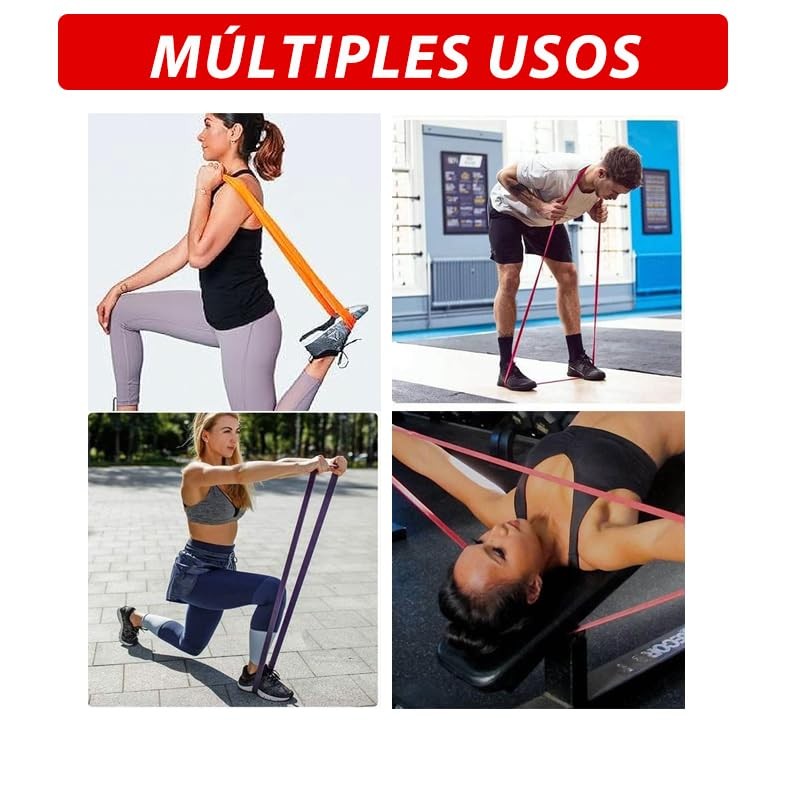 Bandas de Resistencia 4 PCS, Loop Bands, Bandas de Ejercicio,