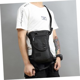 HAPINARY Mens Chest Bag, Leg Bag for Men, Fashion Waist Bag, Portable Leg Bag, Multifunctional Waist Bag, Lightweight Shoulder Bag, Fanny Pack Men Blue, black, centimetres