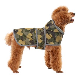 Dog Raincoat Hooded,Waterproof Rain Coat for Dogs with Adjustable Belly Strap,Reflective Strips, Lightweight Slicker Poncho Rain Jacket for Small Medium Large Dogs (Camo Ducks, XX-Large)
