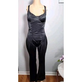 popilush Nwt - Popilush The Shapewear Jumpsuit Metallic Shiny One Piece Wide Strap Sz S.