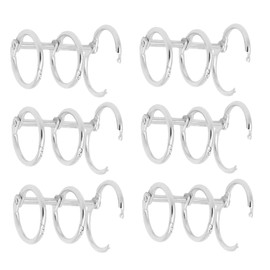 Operitacx 6Pcs Metal Loose Leaf Binder Rings for Scrapbooking Photo Albums and DIY Projects 25mm Nickel Color Decorative Book Clips for Easy Binding and Organization
