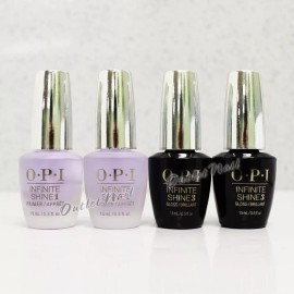 OPI Infinite Shine Kit - 2 BASE PRIMER & 2 TOP GLOSS Coat 15ml / 0.5 oz Lot Set