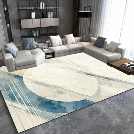Modern Light Luxury Large Carpet for Living Room Home Decoration Sofa Area Rugs Non-slip Bedroom Rug Washable Door Matsize: 120*180cm, color: blue and white