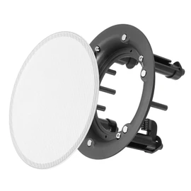 MECCANIXITY Ceiling in-Wall Speaker Grille Cover and Base, 6.9 Inch White Round Metal Recessed Drop Ceiling Speakers Magnetic Dust Covers Accessory for Surround Sound Systems