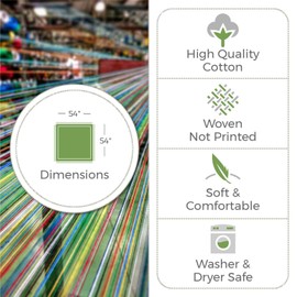 Pure Country Weavers Western Décor Blanket - Cowboy Lap Square Gift Throw Woven from Cotton - Made in The USA (54x54)