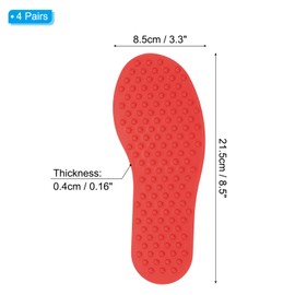 PATIKIL Feet Markers for Classroom, 4 Pairs Plastic Floor Foot Shaped Non Slip Spots Carpet Markers for Education Preschool Children Teacher Supplies, Red