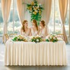 3 Pack Ivory Polyester Table Clothes for 6 Foot Rectangle