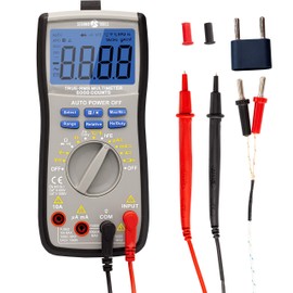Segomo Tools TRMS 6000 Count Multimeter - Voltage, Current, Resistance, Continuity, Diode, Capacitance, Frequency & Temperature Digital Multimeter - Voltage Tester - Multimetro - DM600