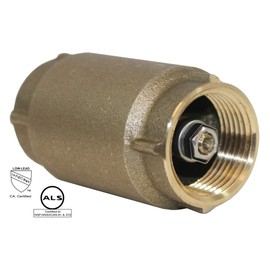 Merrill CVNL125 1-1/4" No-Lead Brass In-Line Check Valve 700 Series