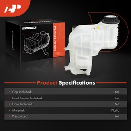 A-Premium Engine Coolant Overflow Recovery Reservoir Tank [with Cap & Sensor] Compatible with Land Rover Discovery 2017-2023