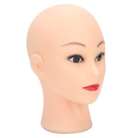 Cabeza de Maniquí, Elegante Cabeza de Maniquí de Maquillaje, Modelo de Práctica Profesional, Cabeza Plana con Agujero de Soporte, para Exhibición de Pelucas y Maquillaje