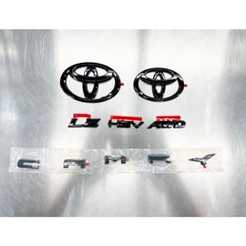 Genuine Toyota 2025 + Camry Hybrid LE AWD Gloss Black Emblem Overlays
