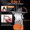REXBETI 2-in-1 Utility Knife & Scraper, Zinc Alloy Body, Blade