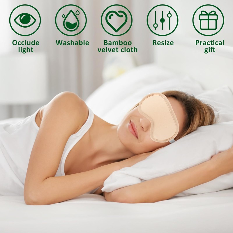 2 Pcs Castor Oil Pack for Eyes, Reusable Washable Bamboo