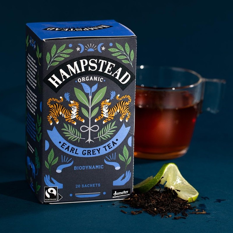 Hampstead Tea Organic Earl Grey Tea Bags, 20 Bags (Organic