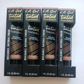 L.A. Girl 4 Pack LA Girl Tinted Foundation Almond Buildable, Natural Finish
