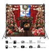 10x8ft Christmas Window Wonderland Large Backdrop Photography Snowy Winter Fireplace