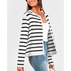 BTFBM Women's Cardigans Sweater 2024 Fall Striped Long Sleeve Button