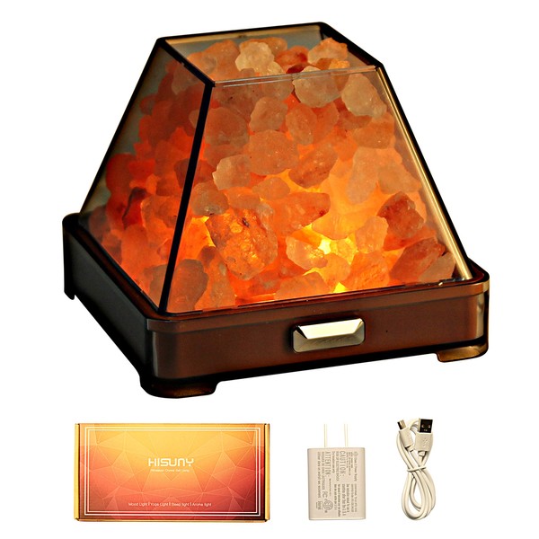 USB Himalayan Rock Salt Lamp, Natural Crystal Salt Light, Mini