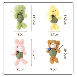 Gavpepy Cat Toys with Catnip Kitten Chew Bite Supplies Boredom Relief Fluffy Kitty Teeth Cleaning Chewing Cat Lovers Interactive Plush Gift (New Bear)