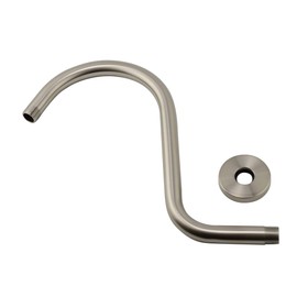 Purelux Goose Neck Shower Arm Water Outlet PJ1202 Made of Stainless Steel, Brushed Nickel Finish Showerhead Extension