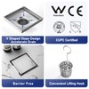 Bernkot Square Shower Drain 6" with 2" PVC Flange Base,