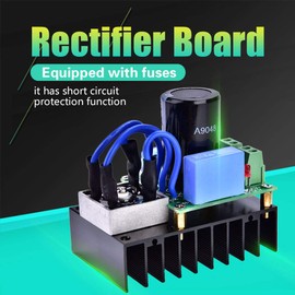 Rectifier Board 0-220V AC to 0-311V DC Universal Multiple Protection Rectifier Board Module for Short Circuit Protection 10A