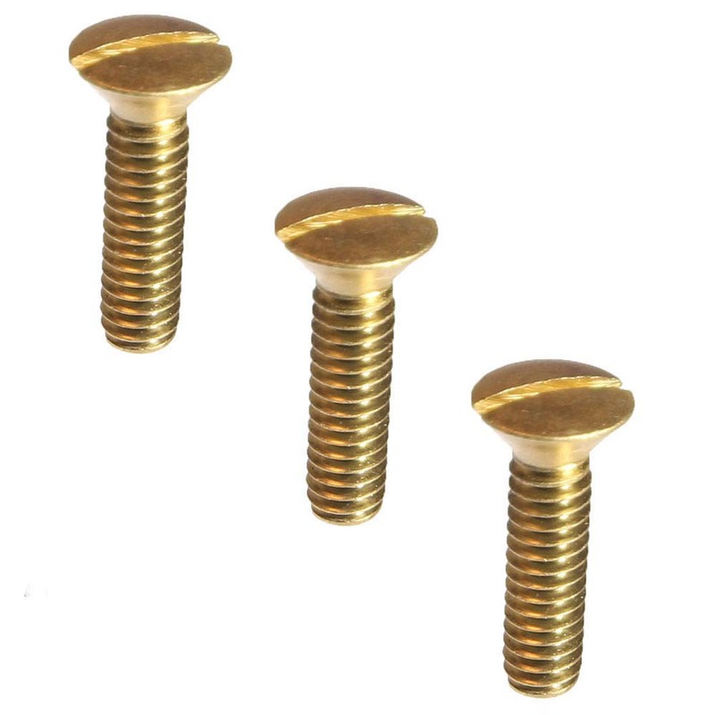 Solid Brass Commercial Slotted Oval Head Machine Screws 6-32 X