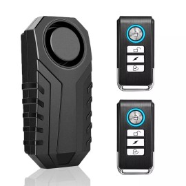 digi-office Motorcycle Scooter Anti-Theft Burglar Security Alarm Wireless Vibration 2 Remote